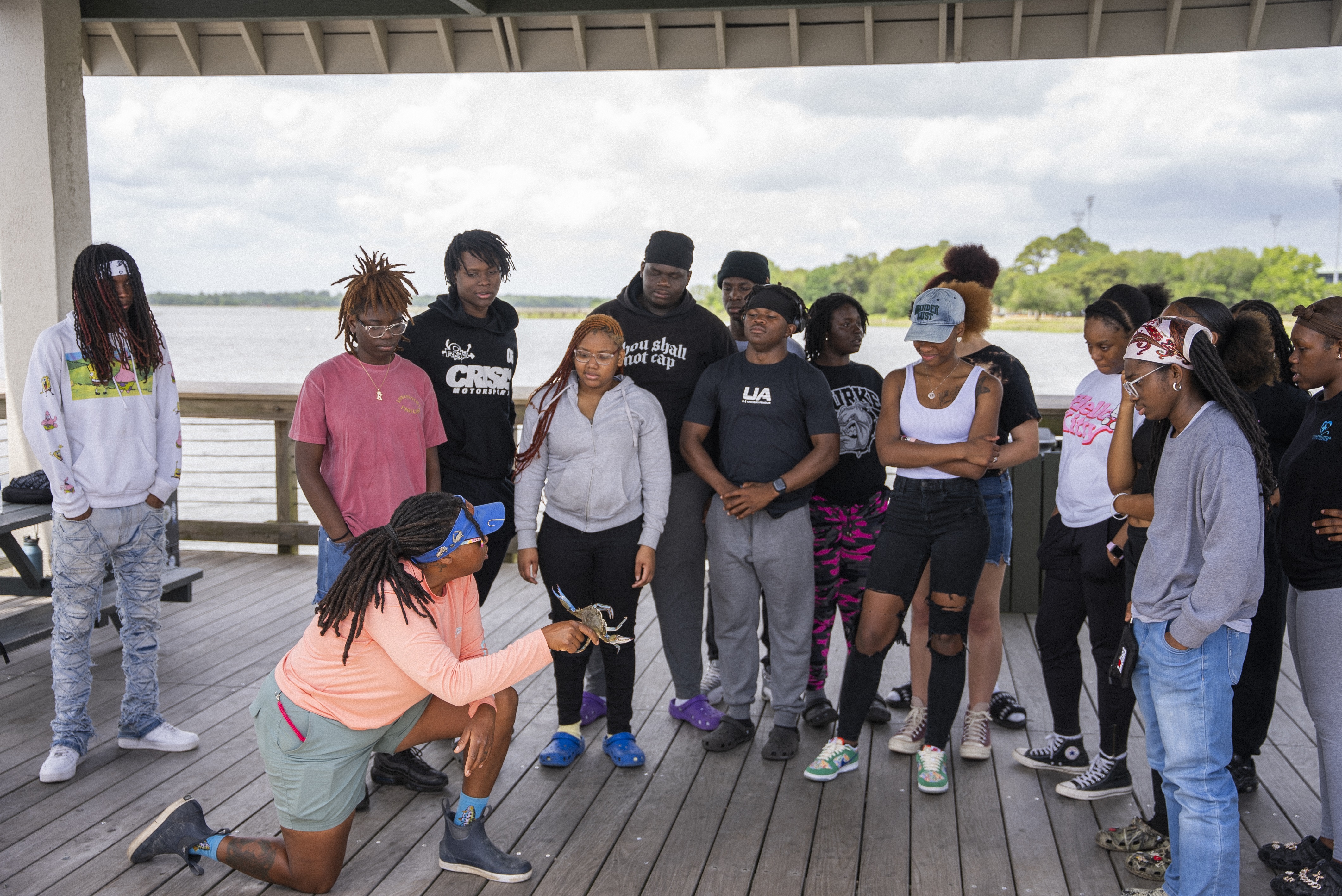 Tia teaches students from Burke High School
